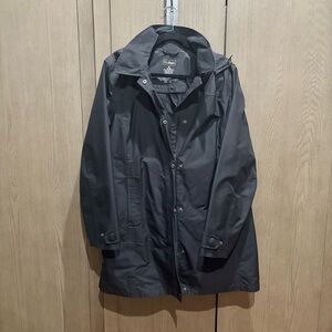 L.L.Bean Black Rain Jacket Hooded Women’s M Lightweight Coat